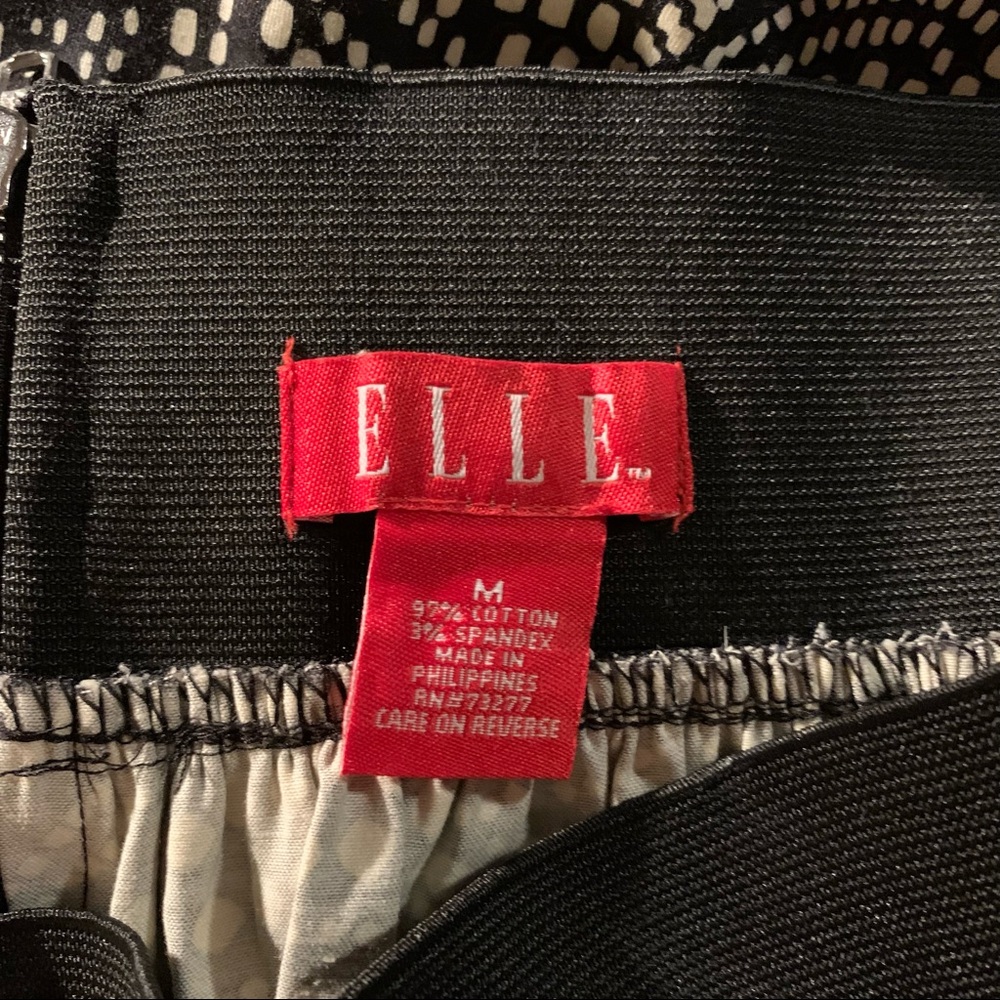 ELLE Black & White Abstract Print Skirt Size M - Picture 5 of 6